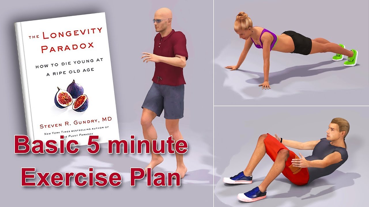 Dr Gundry Longevity Paradox book &bull; Basic 5 minute exercise plan