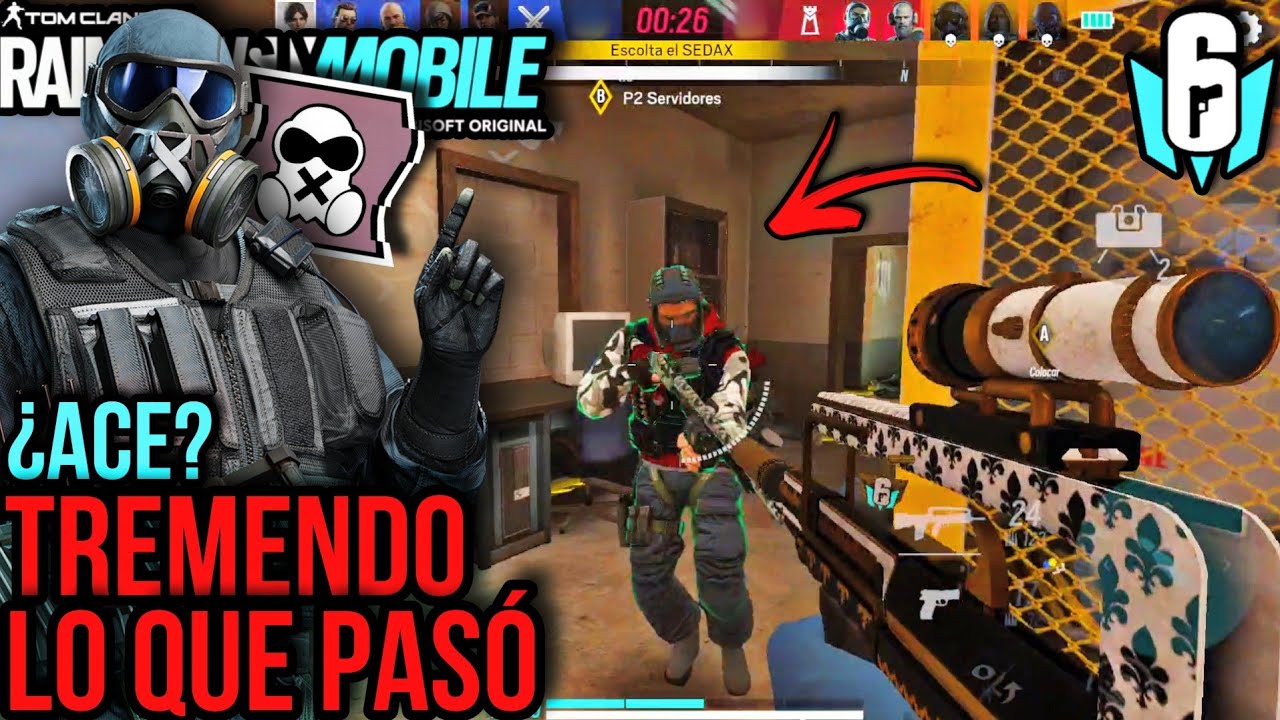 INCREÍBLE PARTIDA! TENÍA TODO EN CONTRA y ESTO PASÓ ¿ACE? ¿CLUTCH? 😲😨 Rainbow Six Mobile R6M 