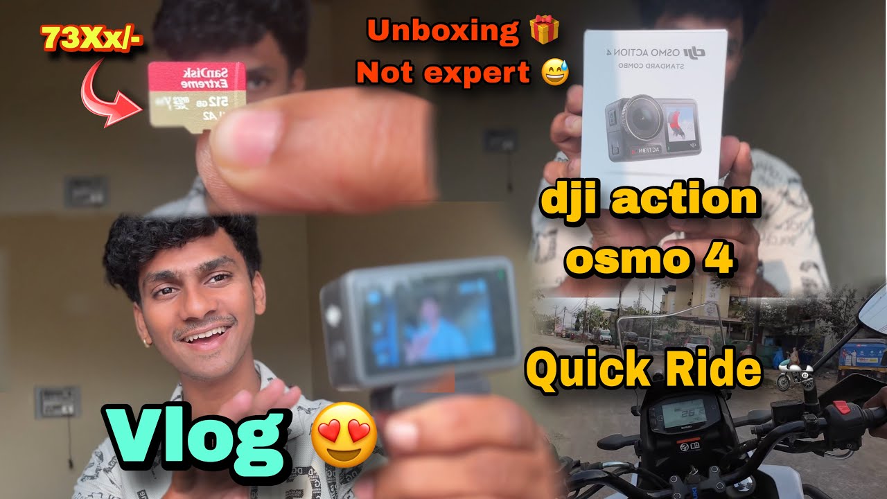 Ghetl na finally 😏 || dji action 4 camera || quick Unboxing and ride || tirriivlogs 
