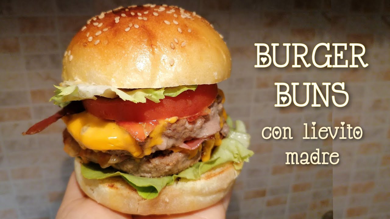 BURGER BUNS con lievito madre, panini per hamburger