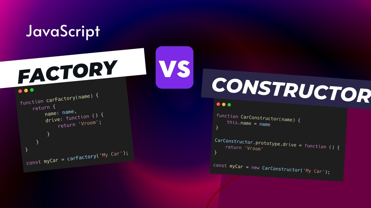 Factory Function and Constructor Function in Javascript