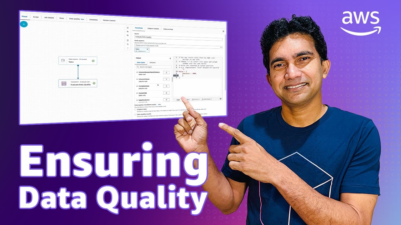 Обеспечение качества данных в конвейерах ETL с помощью AWS Glue Data Quality