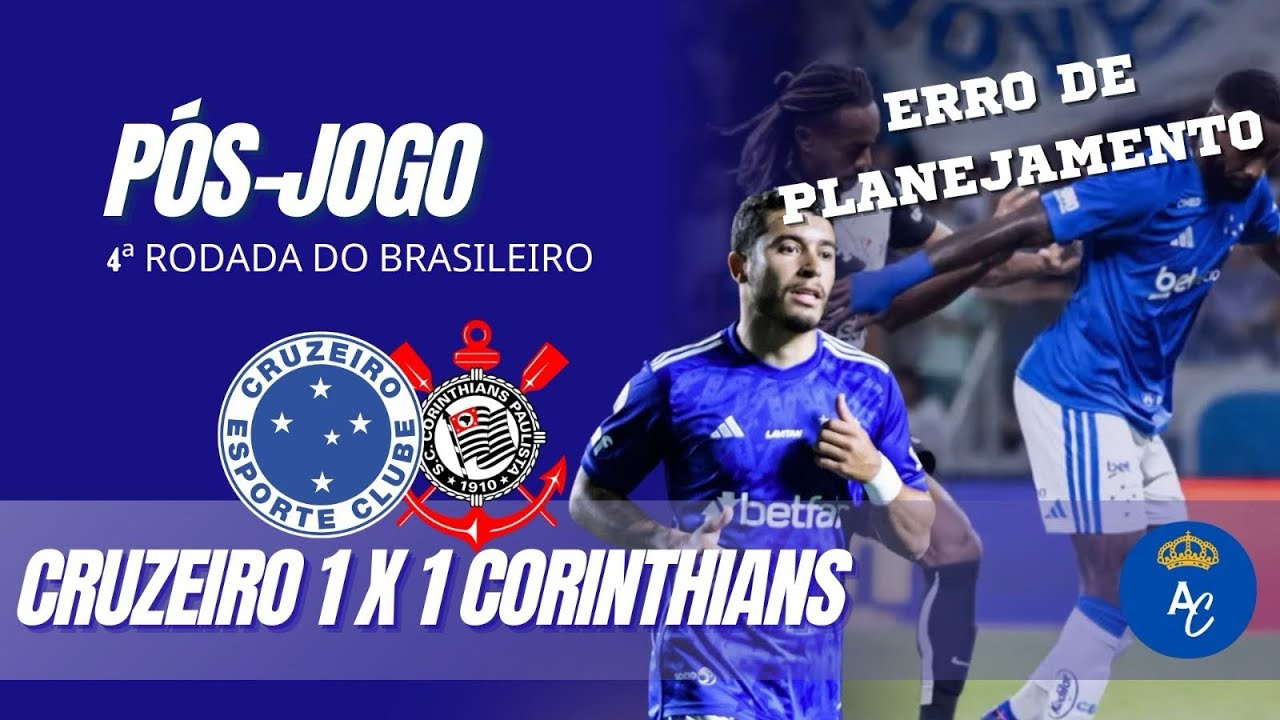 Pós-jogo: Cruzeiro 1x1 Corinthians – Empate com gosto amargo no Mineirão #cruzeiro #futebol #cec 