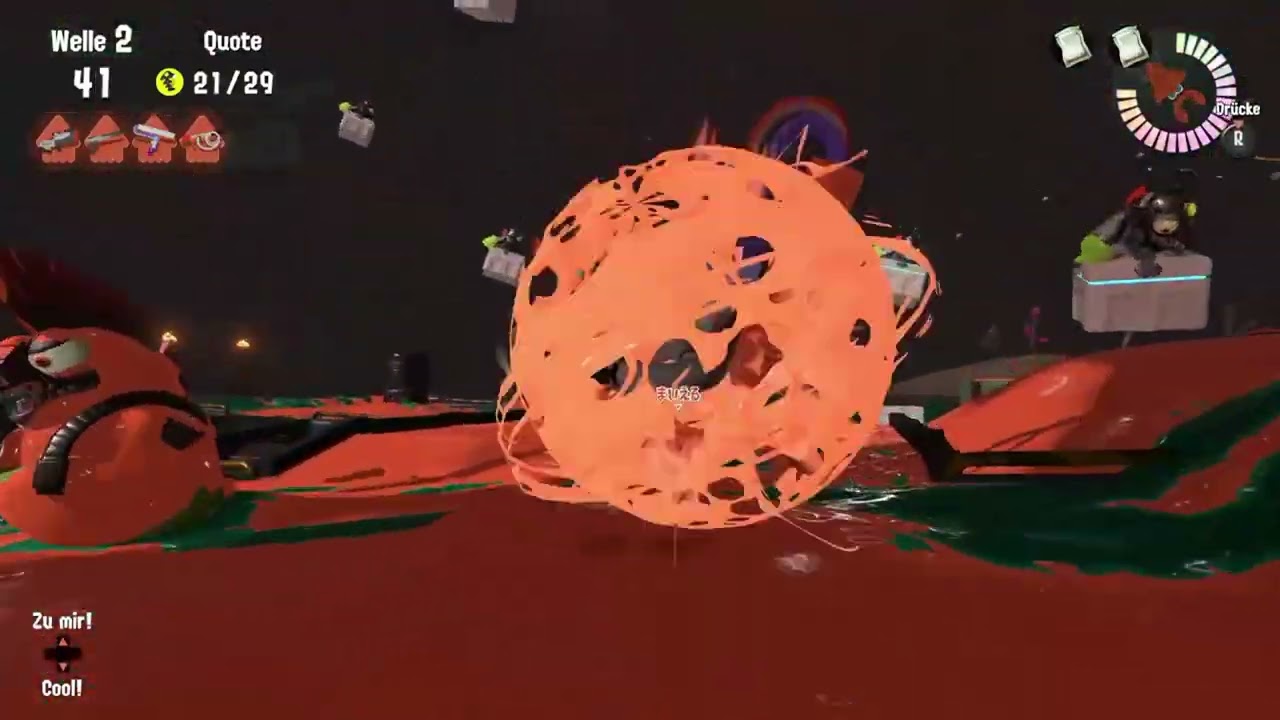 Splatoon 3, Salmon Run, Challenge, Sastrugi, 79 Golden Scales so far.