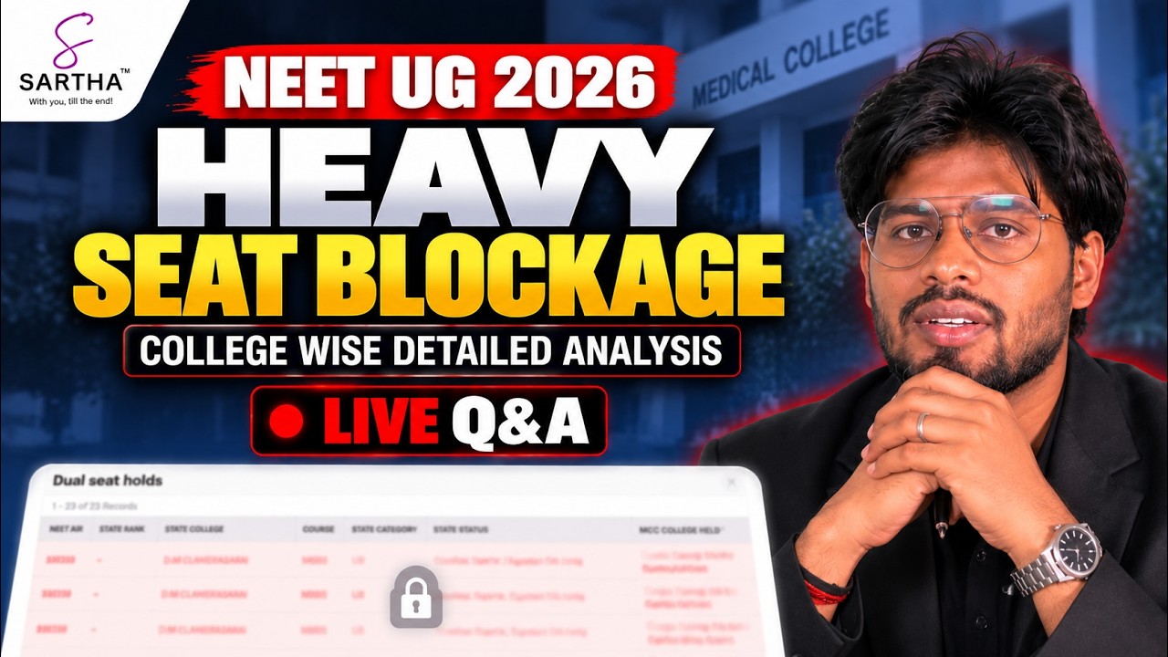 NEET UG 2026 HEAVY SEAT BLOCKAGE 😱 | College Wise MBBS Seat Blockage Analysis |LIVE Q&A |#neet2026