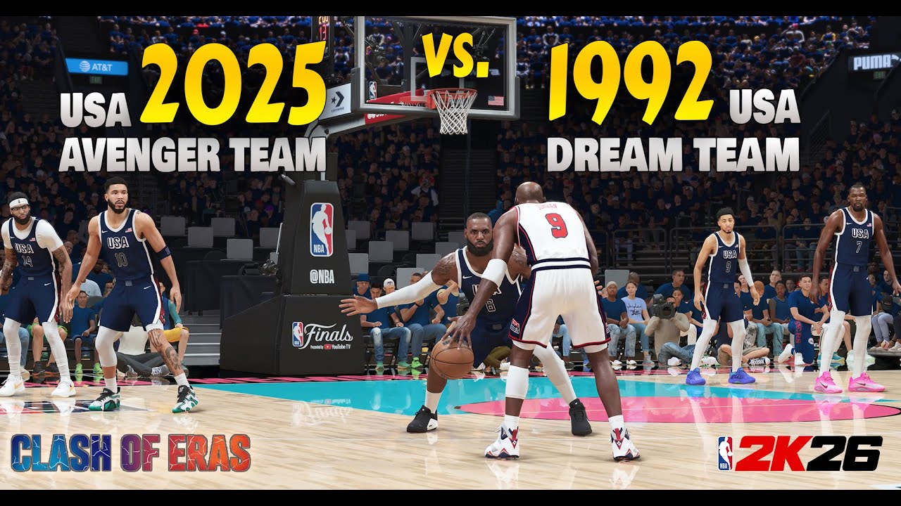 1992 Dream Team vs. 2025 USA Team (Avengers) - The most EXCITING game ENDING.