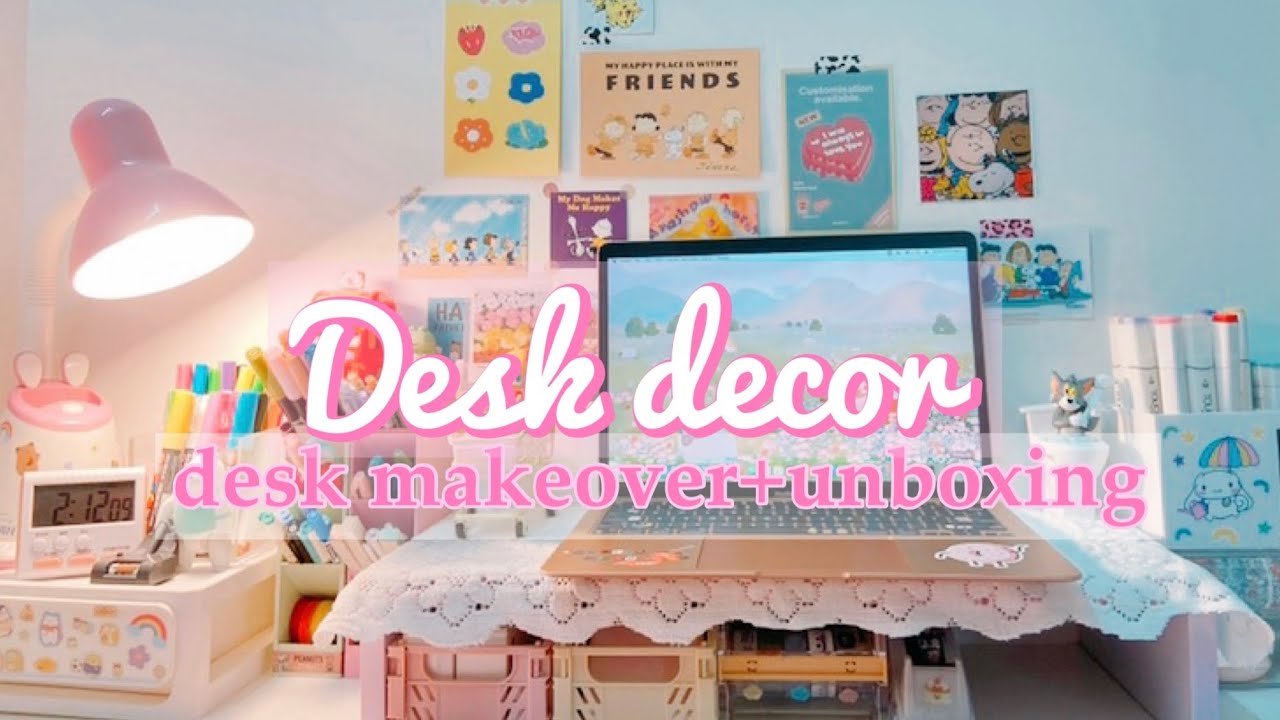 DESK DECOR // aesthetic desk makeover + shopee haul// Trang trí bàn học theo phong cách Hàn Quốc