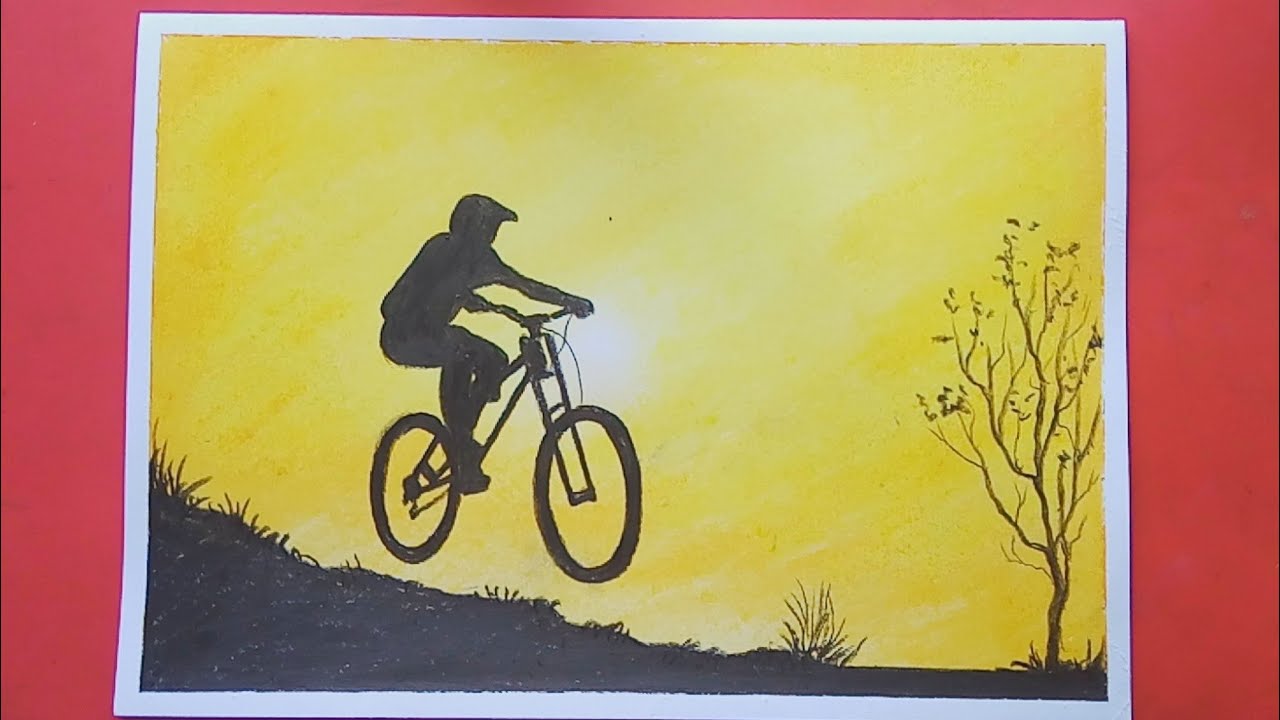 Easy Bicycle rider drawing