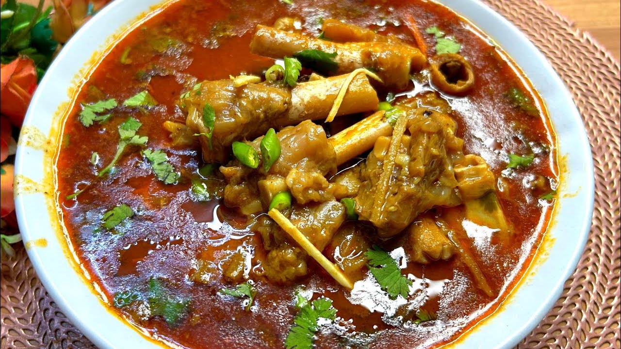 Lucknow Ki Famous Mubeen's Mutton Paya Nahari Recipe😋Best Authentic Mutton Paya Nahari👌Zaika e Luckn
