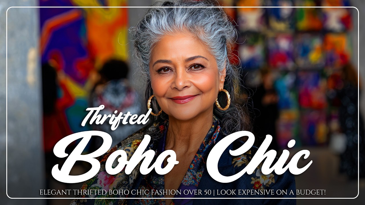 Elegant Thrifted Boho Chic Fashion Over 50 | Look Expensive on a Budget!