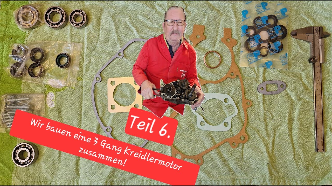 Kreidlermotor Revision 6.Teil wie revidiere ich meinen Kreidlermotor, #kreidler #kreidlerschrauber #