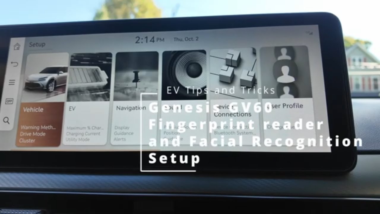 Настройка сканера отпечатков пальцев и распознавания лиц Genesis GV60