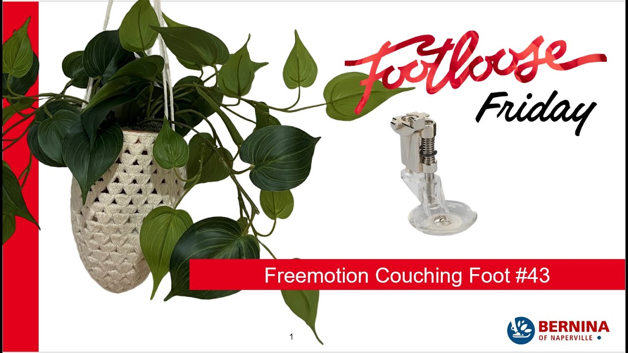 Footloose Friday: Mock Crochet with the #43 Couching Foot