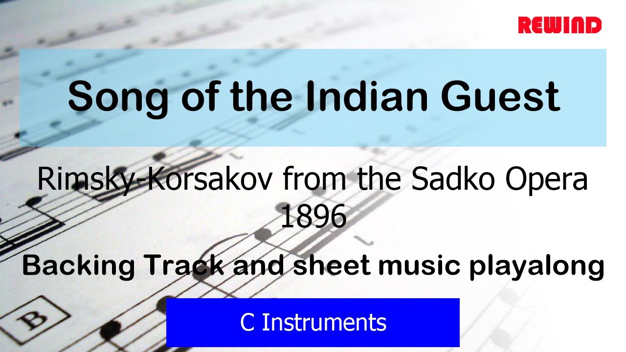 Rimsky-Korsakov : Song of the Indian Guest : C Instruments Playalong Backing Track