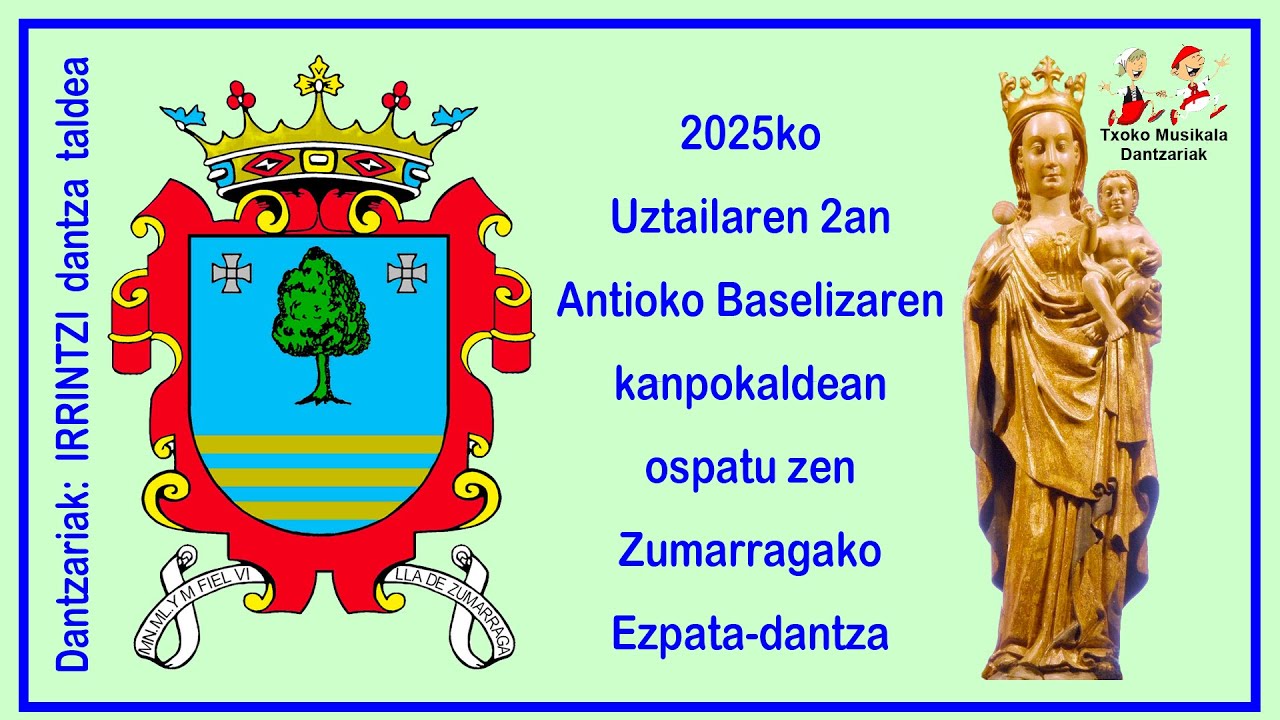 202507020201 Zumarragan Antioko Baselizarn kanpokaldean dantzau zen Aurresku eta soka dantza