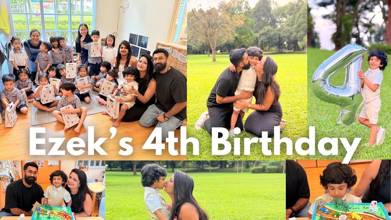 Ezek's 4th Birthday Celebration at School | Aza and Christin | Birthday Vlog | Singapore