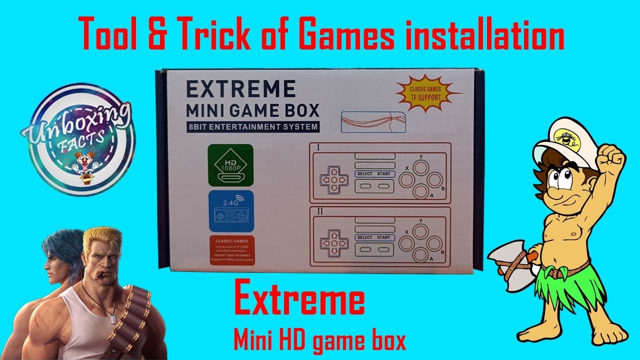 How to install games in extreme mini game box.