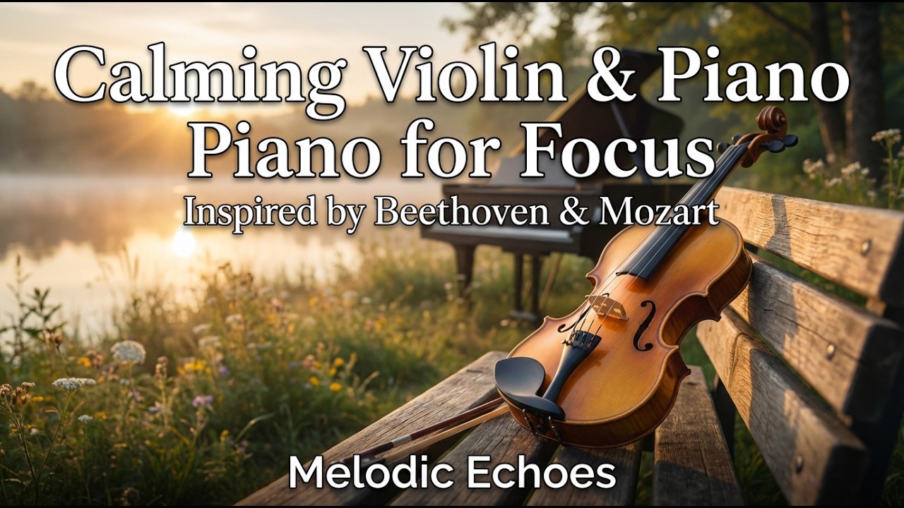 Calming Violin & Piano Music for Focus and Study | Inspired by Beethoven & Mozart