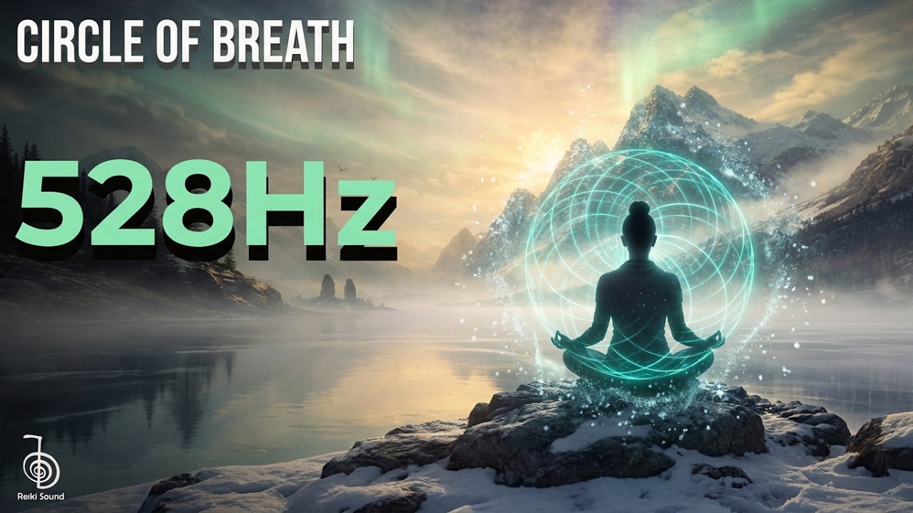 🌬️ 528Hz Frozen Circle of Breath | Reiki Sound ❄️