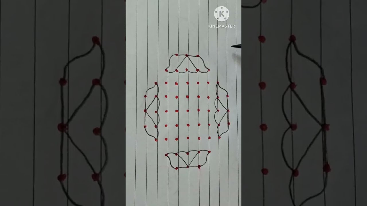 #ugadi rangoli design/ugadi muggulu/festivalrangoli/simple design rangoli/pandaga muggu/dots rangoli