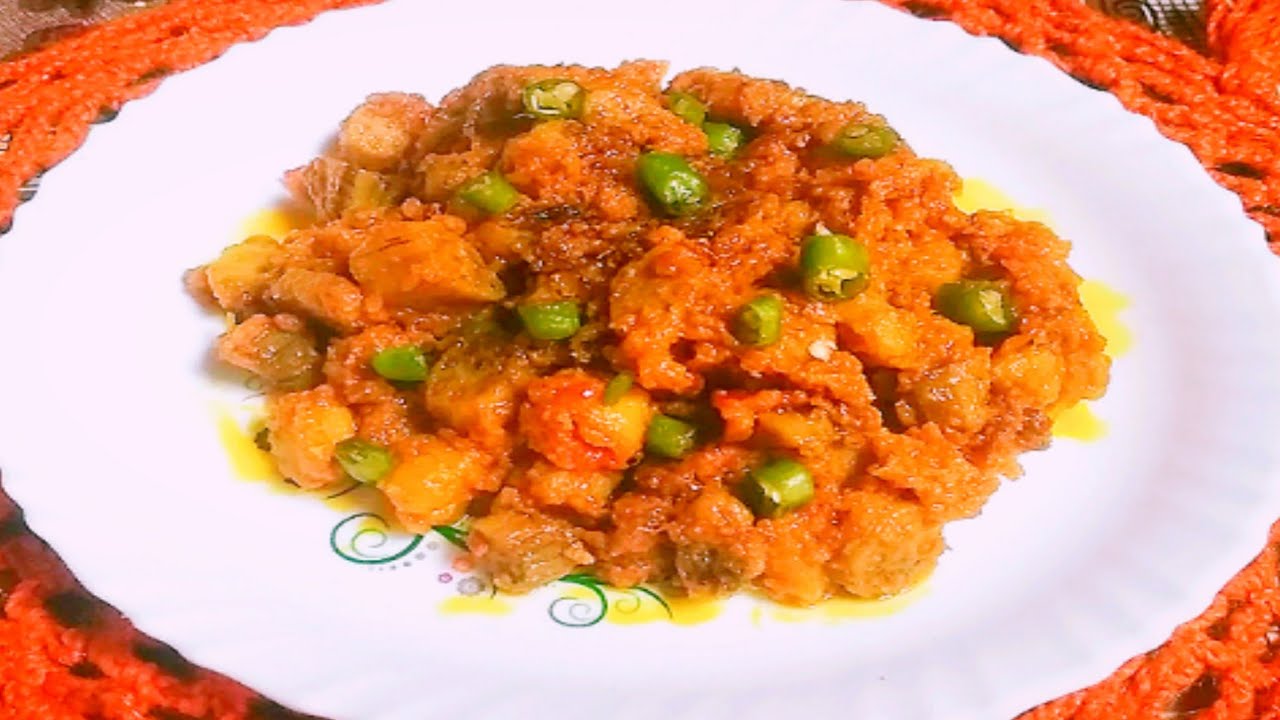 Kamal Kakdi Ki Sabji ( Chawal Ke Peethe Ki ) .