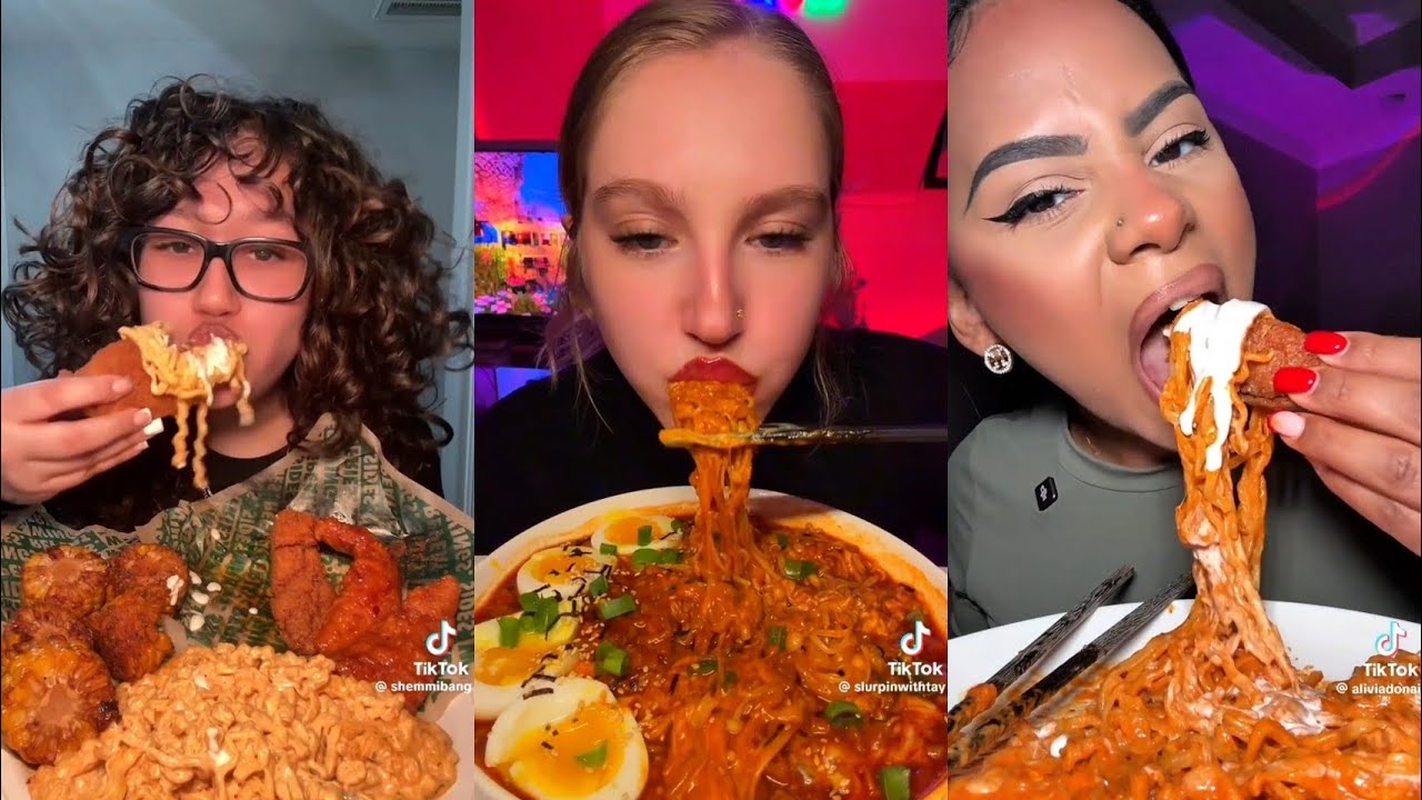 Cheesy Buldak Noodles Mukbang Compilation 😋🔥 Extra Creamy 🥛 Cheesy 🧀 & Spicy 🌶️
