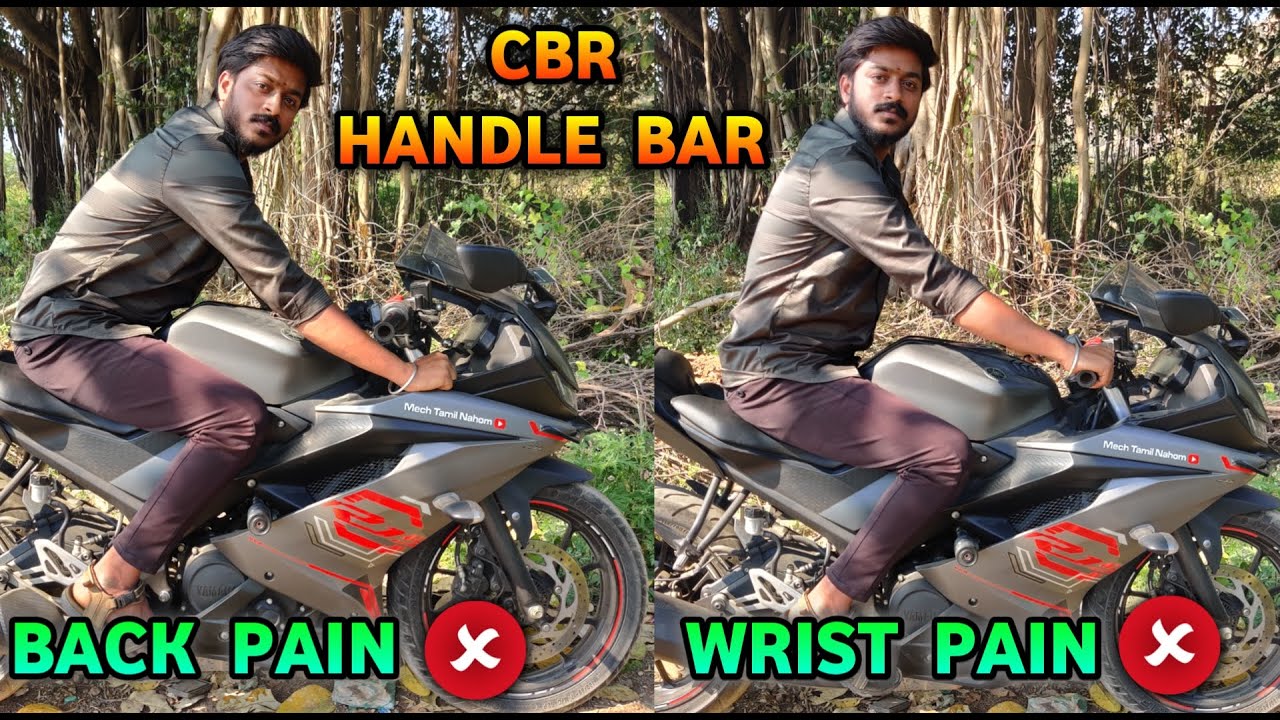 Handle bar modification in R15 V3 | CBR 250R handle bar in R15 V3 | Mech Tamil Nahom