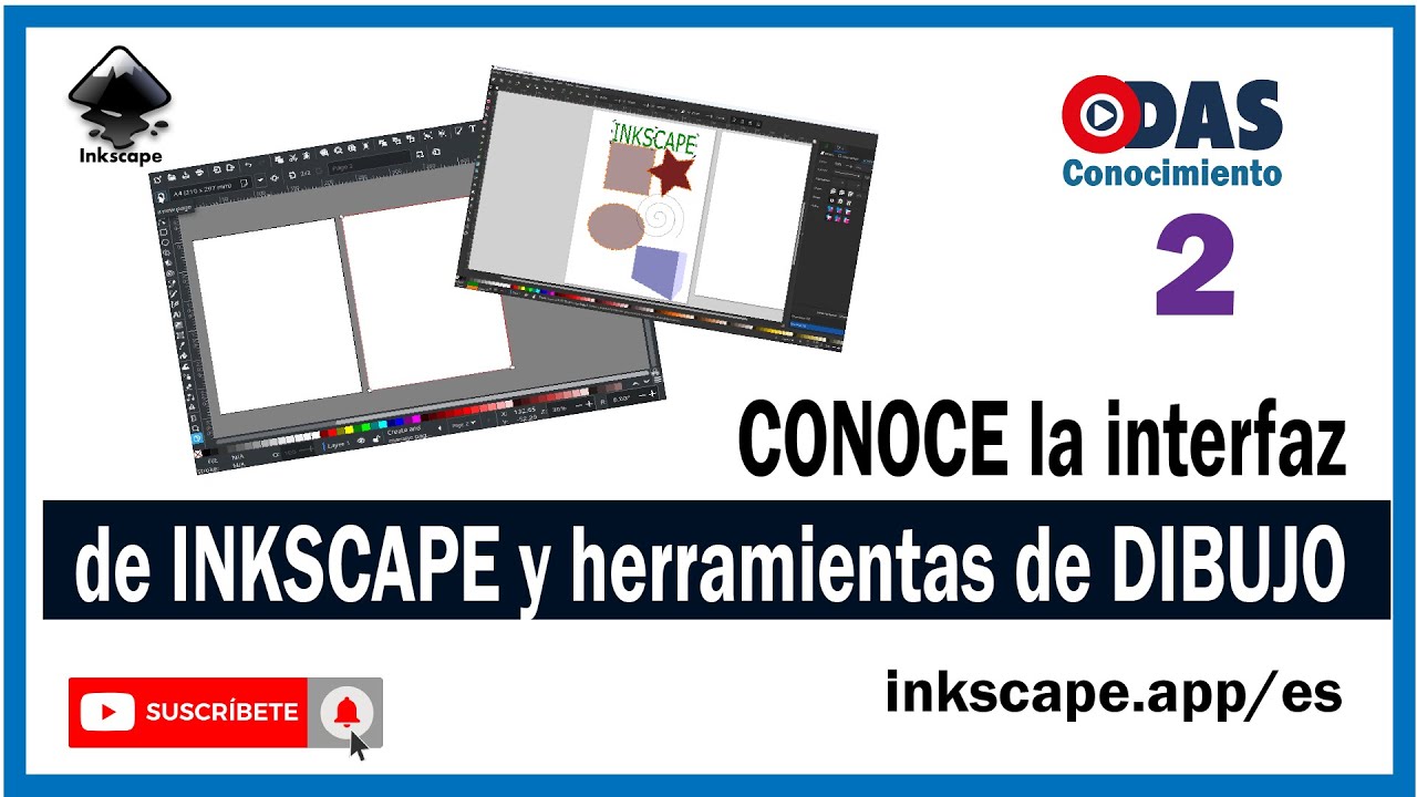 Interfaz y herramientas básicas de dibujo de Inkscape - No.2 #inkscape #inkscapetutorial