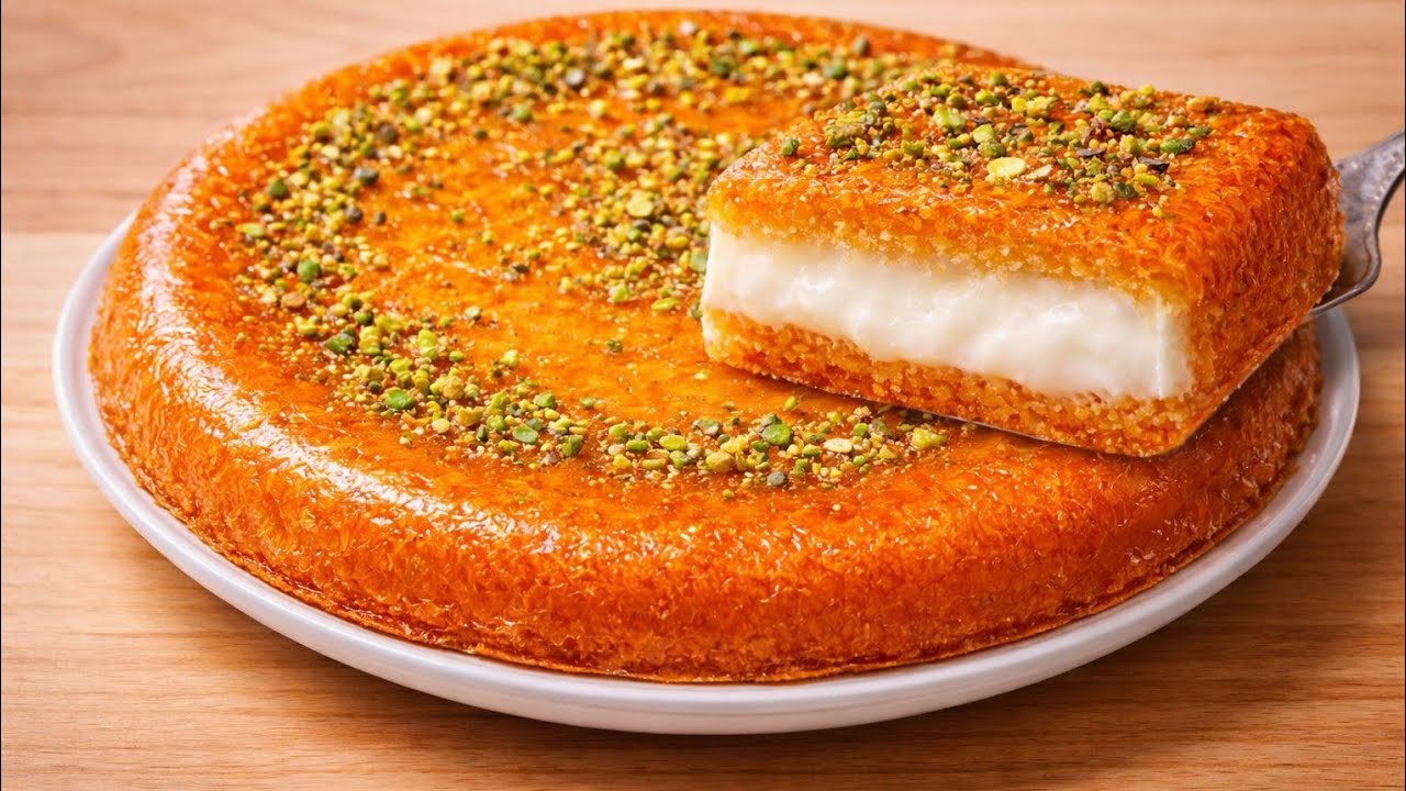طريقة عمل كنافة بحشوة الموز والقشطة تحلية لأول يوم رمضان بطعم يخطف القلب👌