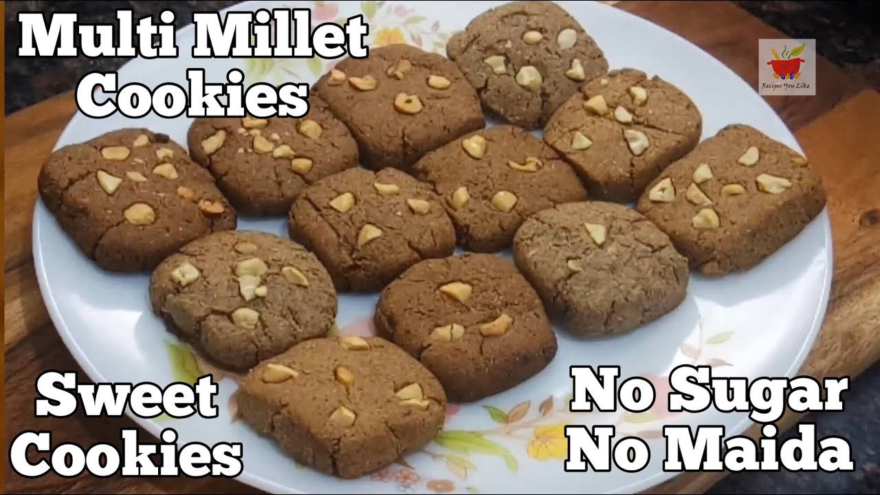 Sugarfree Multi Millet Cookies | Mixed Millet Cookies | Millet Biscuits | Millet Cookie Recipe