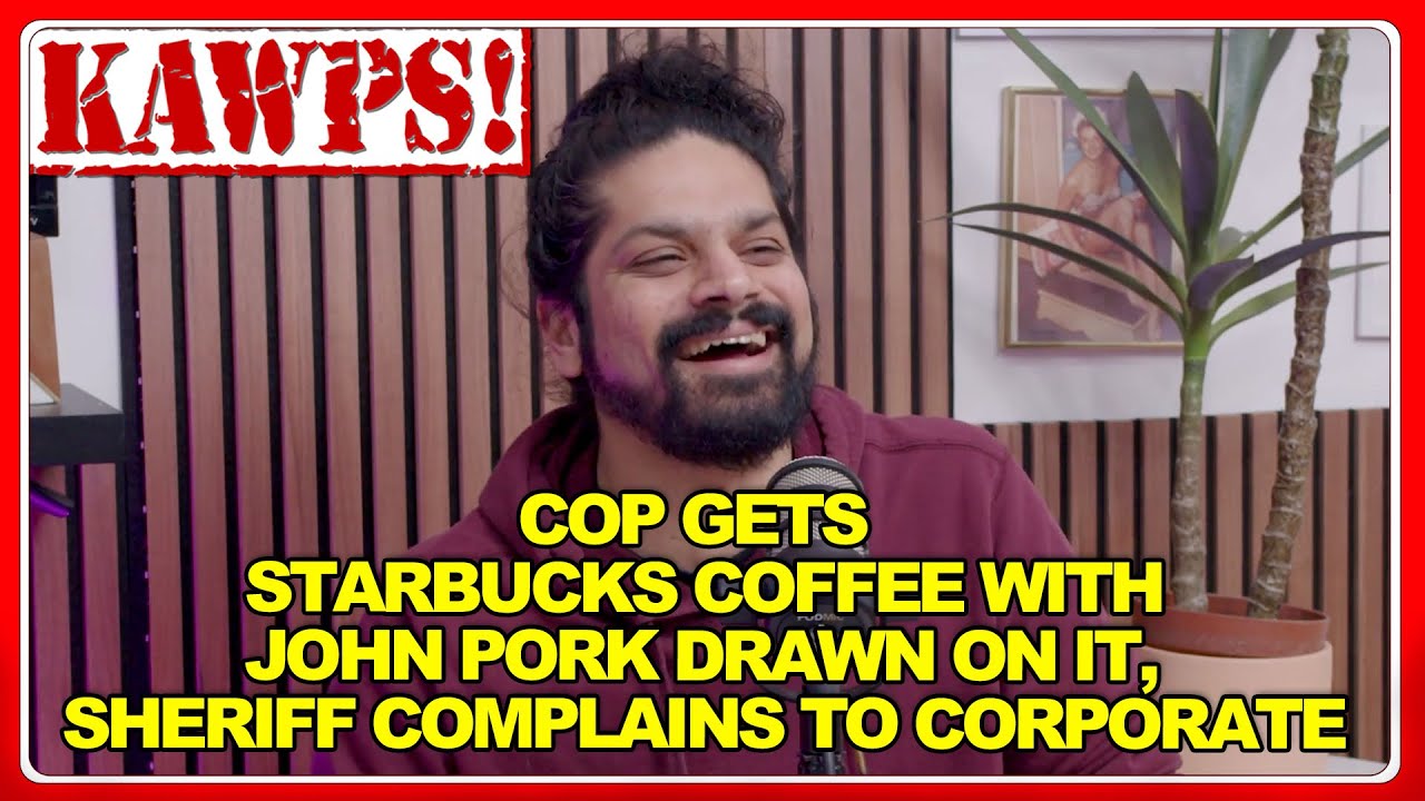 Cop gets Starbucks coffee with cartoon pig (John Pork) drawn on it, drawing outrage from the sheriff