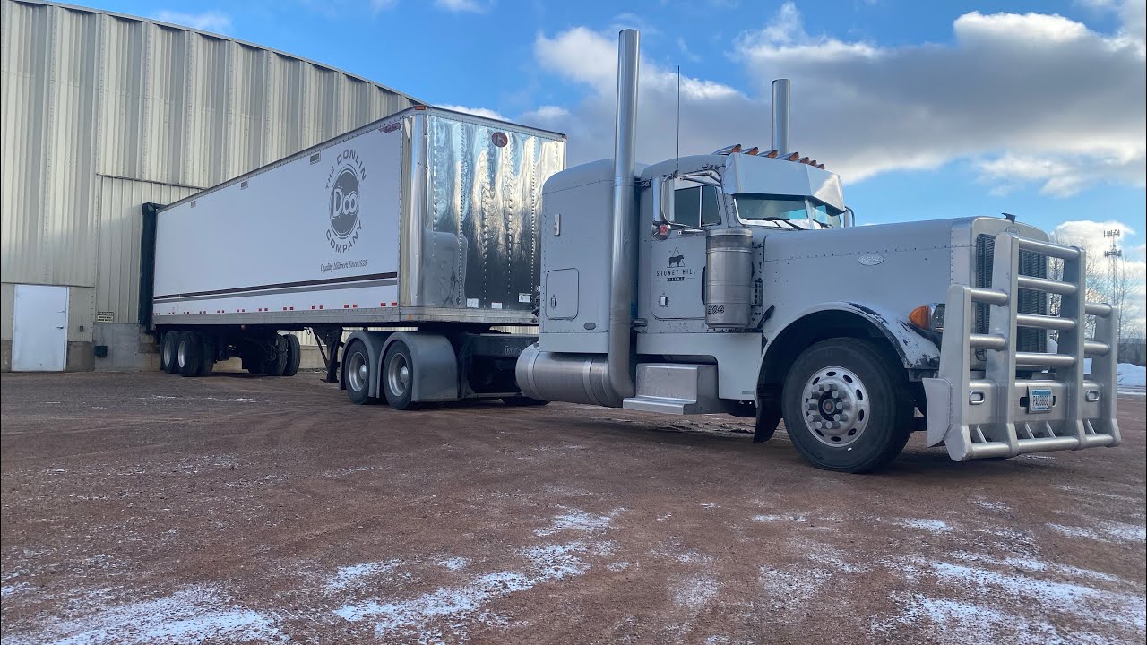 Dad lets me pull his 45' dry van | shipper snaps cross members in half