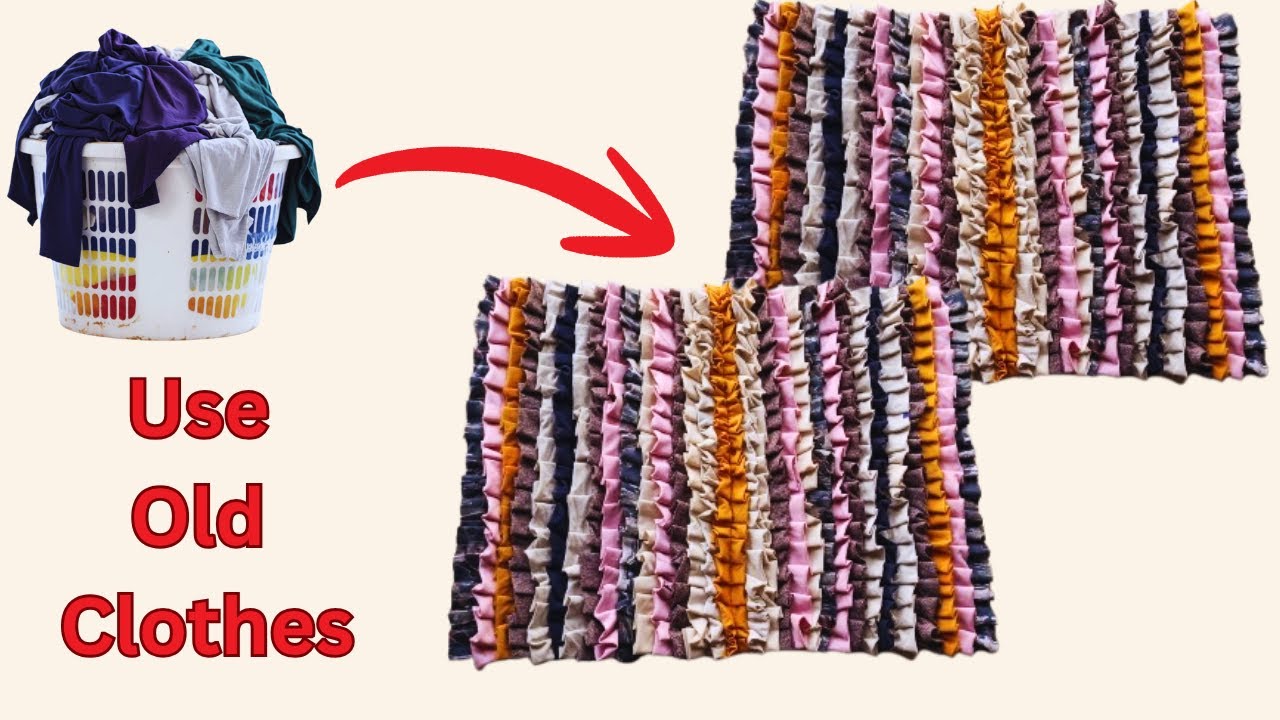 DIY - Doormat From Old Clothes #reuse #oldclothes