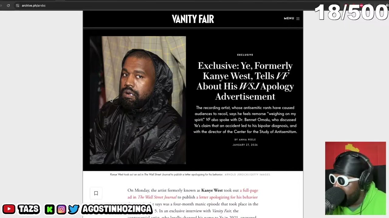 В интервью Vanity Fair Йе подробнее рассказал об извинениях Wall Street Journal.