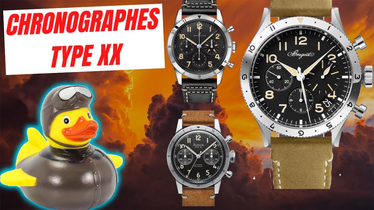 MEILLEURES MONTRES CHRONOGRAPHE TYPE XX ✈️🕒 BREGUET TYPE 20, AIRAIN, BREITLING AVI, ZENITH PILOT👨‍✈️