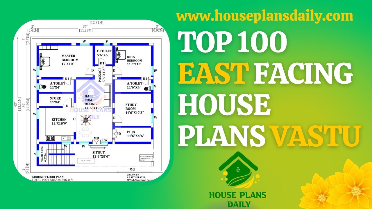 Top 100 East Facing House Plans Vastu #architecture #trending #housedesign #viral #floorplan #trend