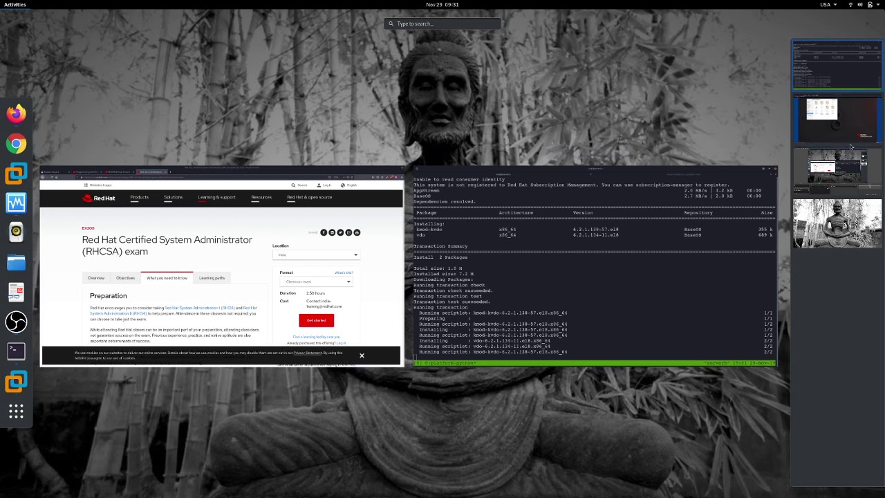 creating vdo partition, mounting it persistently, destroying it (in Tibetan)