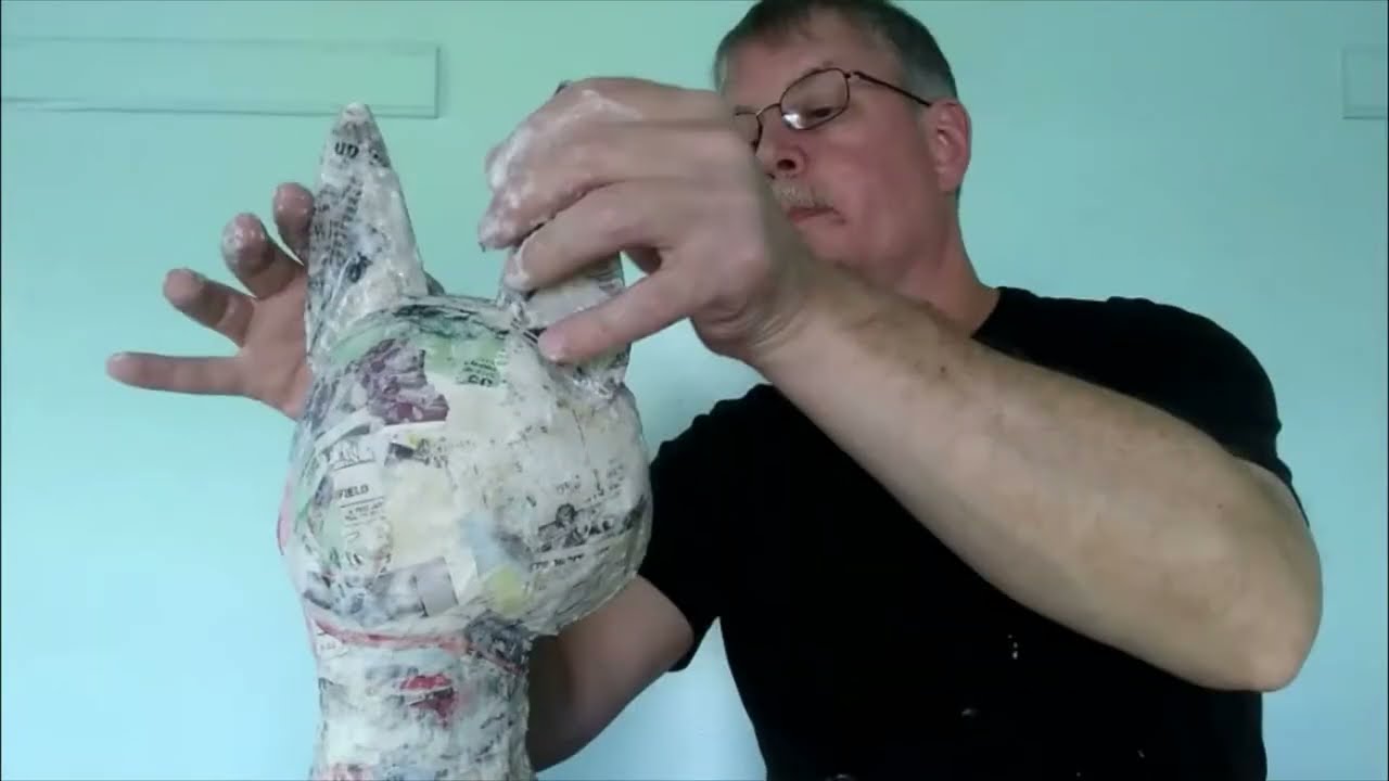 EGYPTIAN CAT PAPER MACHE TIME LAPSE VIDEO