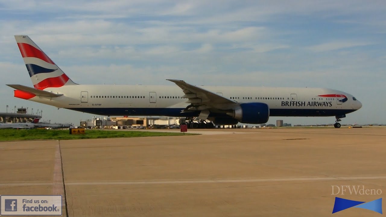 British Airways 777-300ER DFW Departure 2015