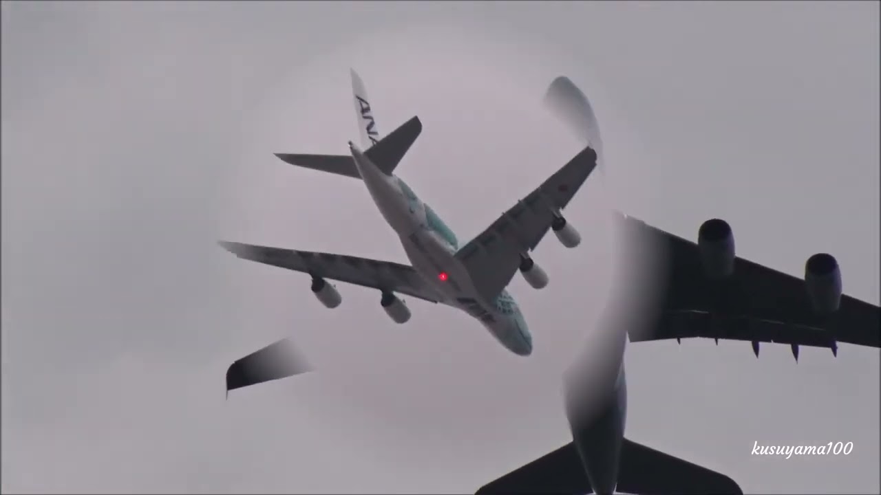 ✈✈RJAA成田空港  カイ君初のゴーアラウンド”Go Around ”大荒れの成田空港 Wind shear cross wind FLYING HONU Narita RWY16R