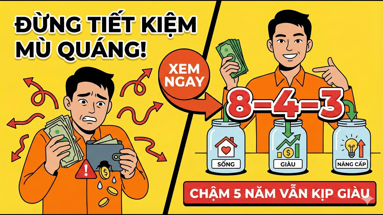 Đừng Tiết Kiệm Mù Quáng! Hãy Chia Tiền Theo Tỷ Lệ 8-4-3 | CHẬM 5 NĂM VẪN KỊP GIÀU| Thư Viện Làm Giàu
