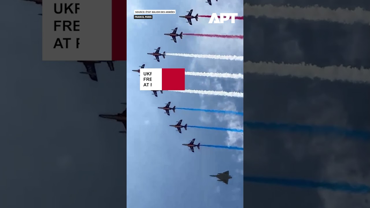 First-Ever Ukrainian Trainee Pilots Take Part in France's Bastille Day Mirage 2000 Flypast | APT