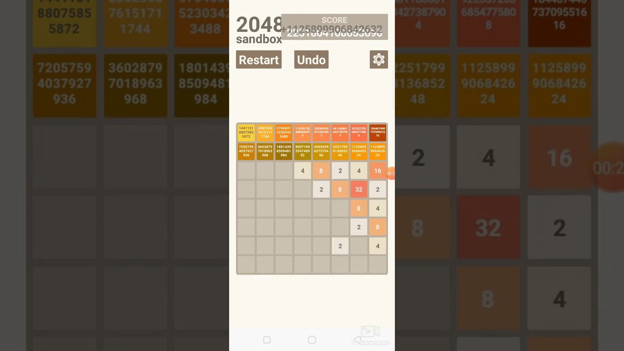 Getting Infinite in 2048 sandbox Really cool to watch
