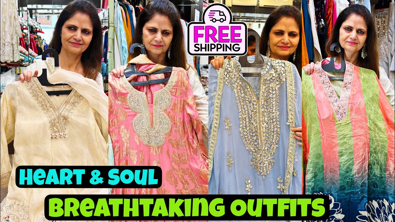 Stunning PartyWear Suits, Capes & Drapes, Kaftans, Blings, Lucknowi & Indo Western at Heart & Soul.