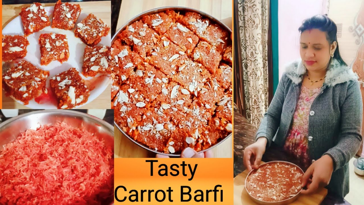 Carrot 🥕 Barfi Winter Special Dessert | Gajar ki Barfi Recipe | lndian Mithai | Tasty Barfi Recipe |
