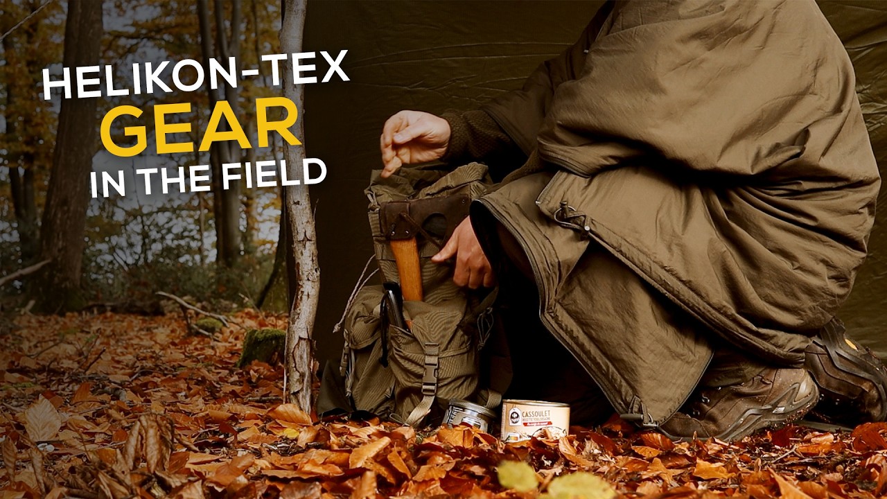 Helikon-Tex gear in the field - poncho, swagman roll, and Bergen backpack