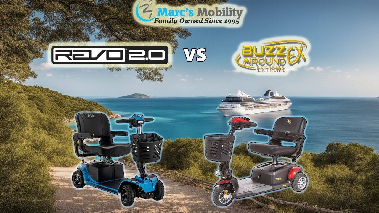 Pride Revo vs Buzzaround Extreme EX - Portable Travel Scooter Comparison - Whats the Difference?