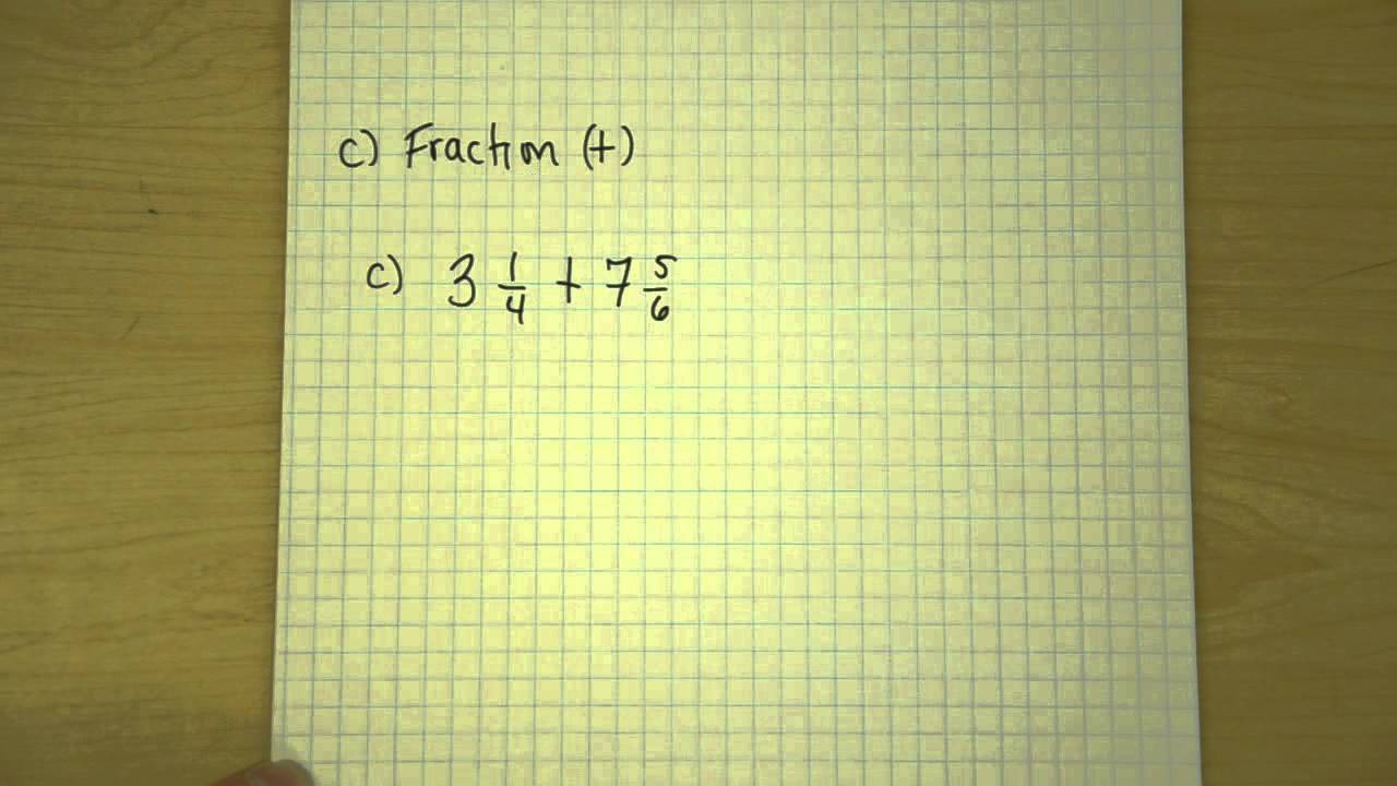 Addition de fractions