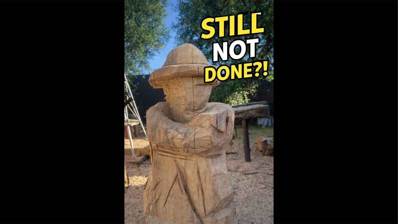 I’m Not Done With This Firefighter Yet… 🔥🚒 LIVE Chainsaw Carving