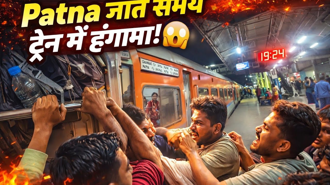 Patna jate samay train me ladai ho gaya sit ke liye #patnatrain #patnajunction #patnavlog